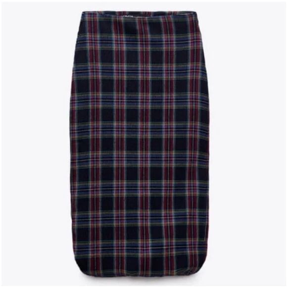 NWOT Zara Plaid Buble Skirt - Picture 1 of 11